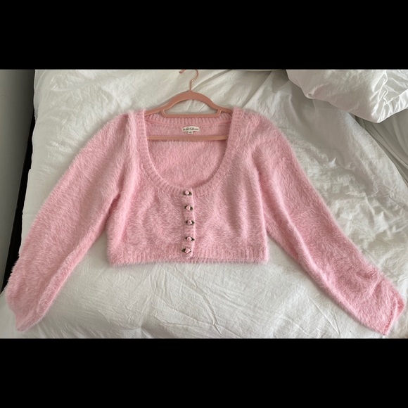 For Love /& Lemons Womens Long Sleeve Faux Mohair Sweater